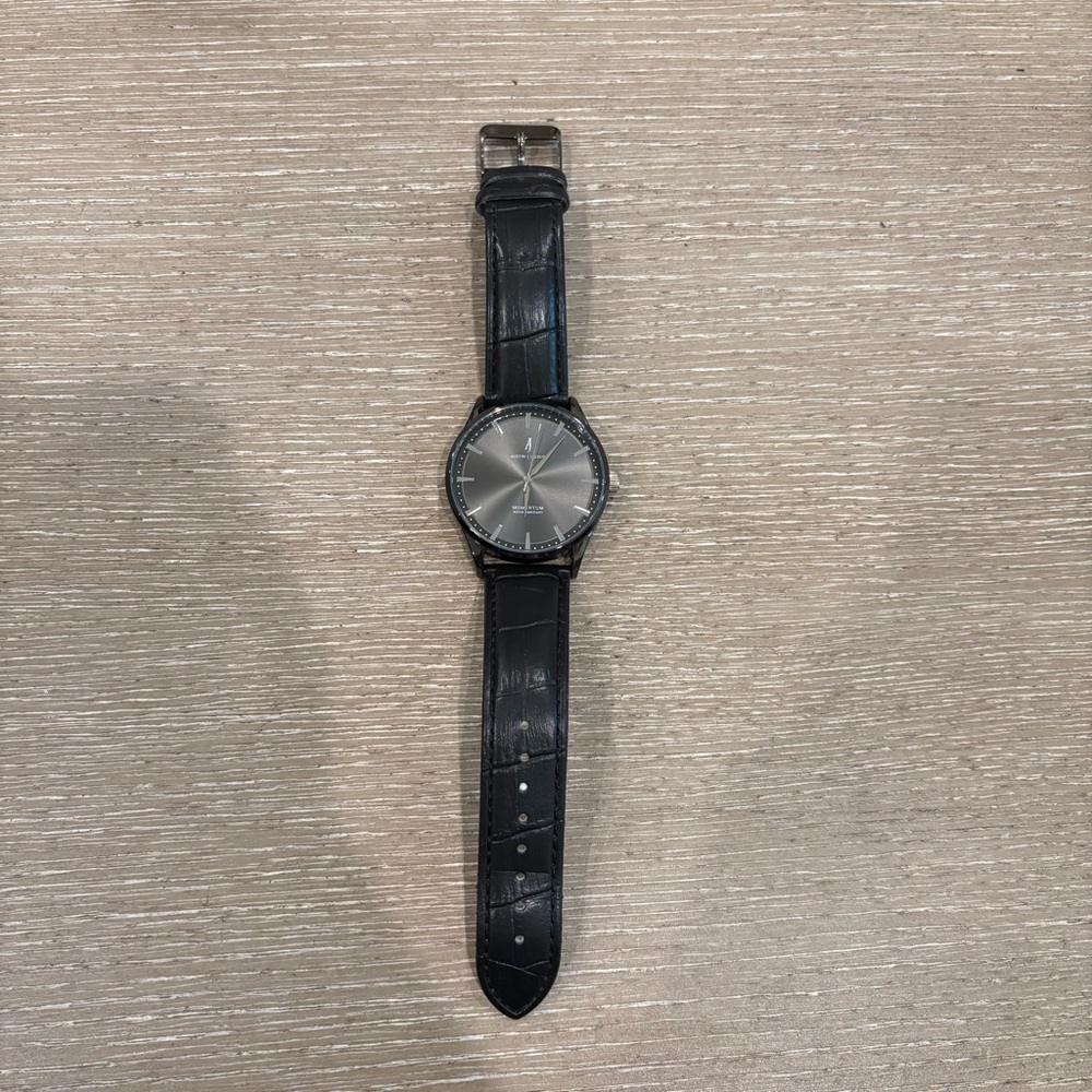 Austin Jageur 41mm Men’s Black Leather Watch